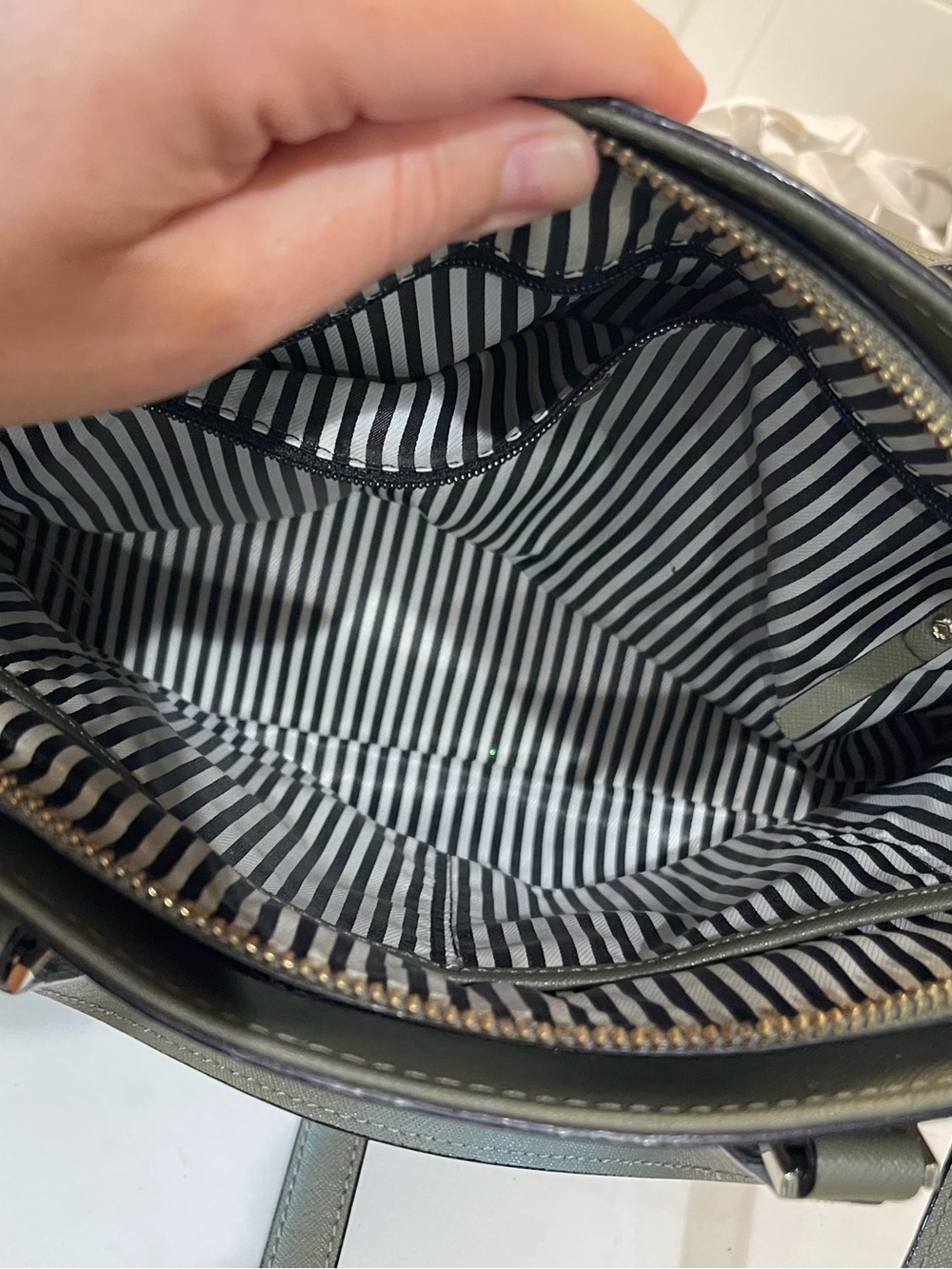 kate spade Sage Green Dome Satchel with Removable Strap - Picture 12 of 12